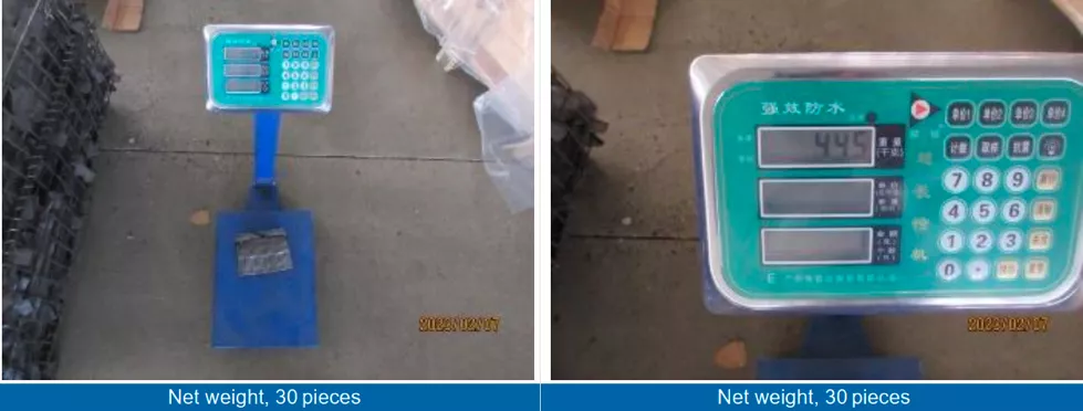 Prueba de peso – placa trasera