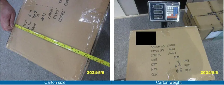 Inspección del empaque