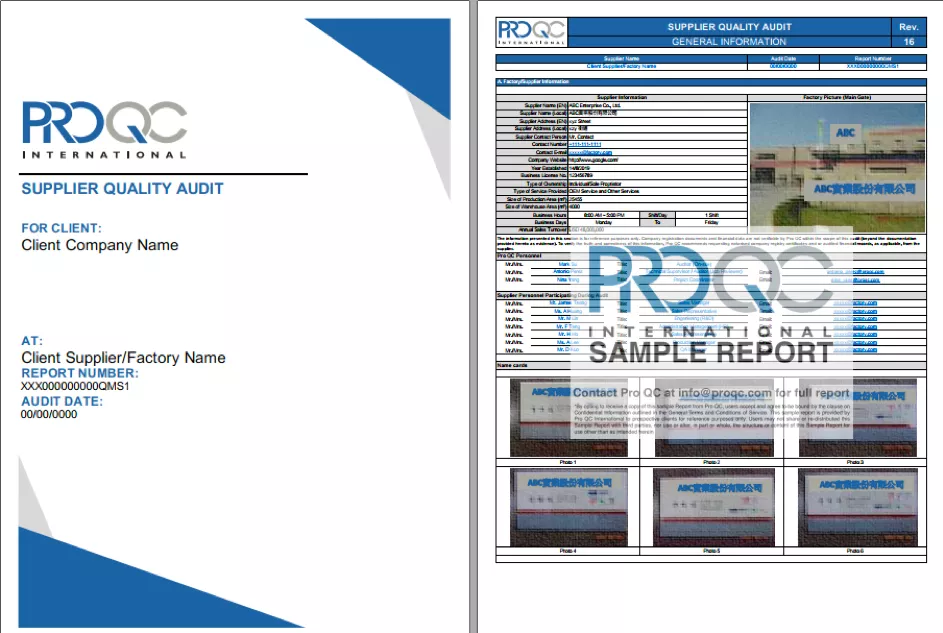 Reporte de auditoría de proveedores