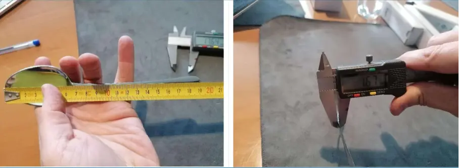 Verificación del producto - verificación de dimensiones físicas