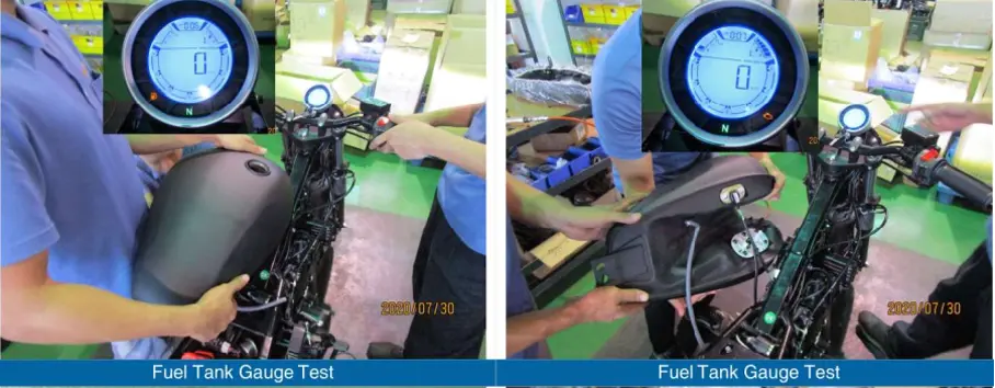 Pruebas funcionales y de seguridad - inspección de motocicleta